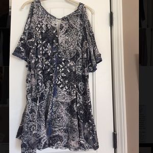 Blue patterned Free People dress